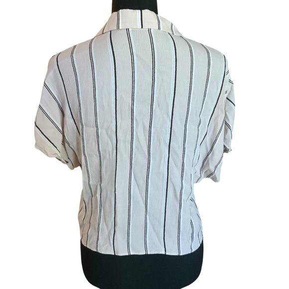 Wilfred Free Striped Tie-Front Blouse | Size Small - Picture 3 of 8